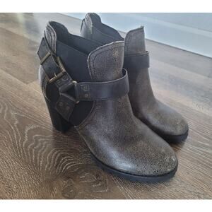 Von‎ Dutch Hedge Heels size 8.5 Freeriders Leather Side Buckles Women's #1